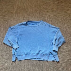 American Eagle Blue Waffle Knit Sweater